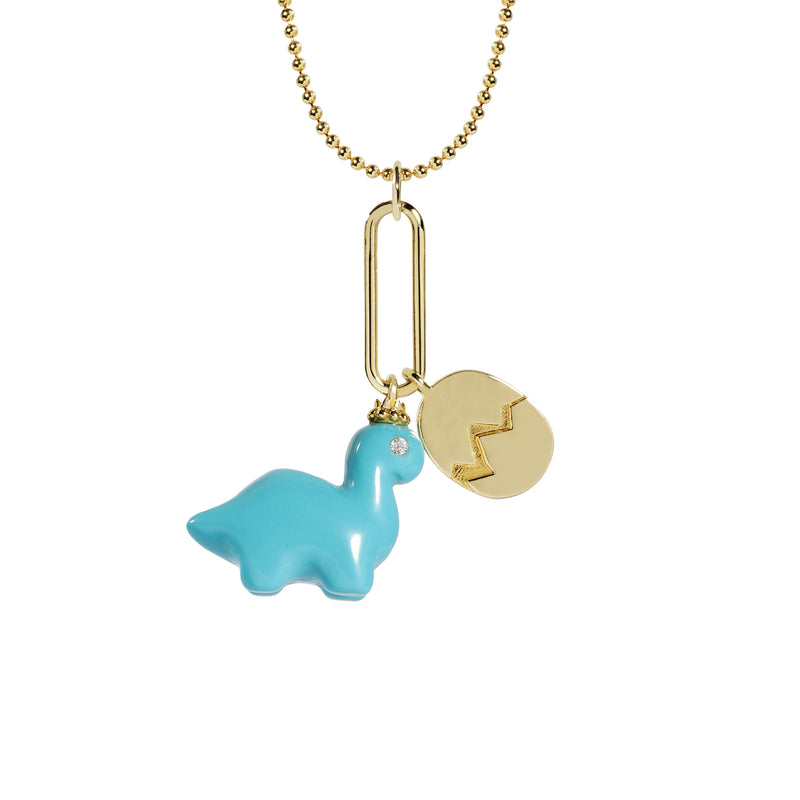 BABY DINO Brontosaurus Necklace ( Gold / Silver )