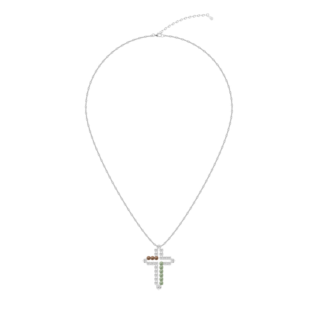 CRUZ Deconstructed Cross Pendant Necklace