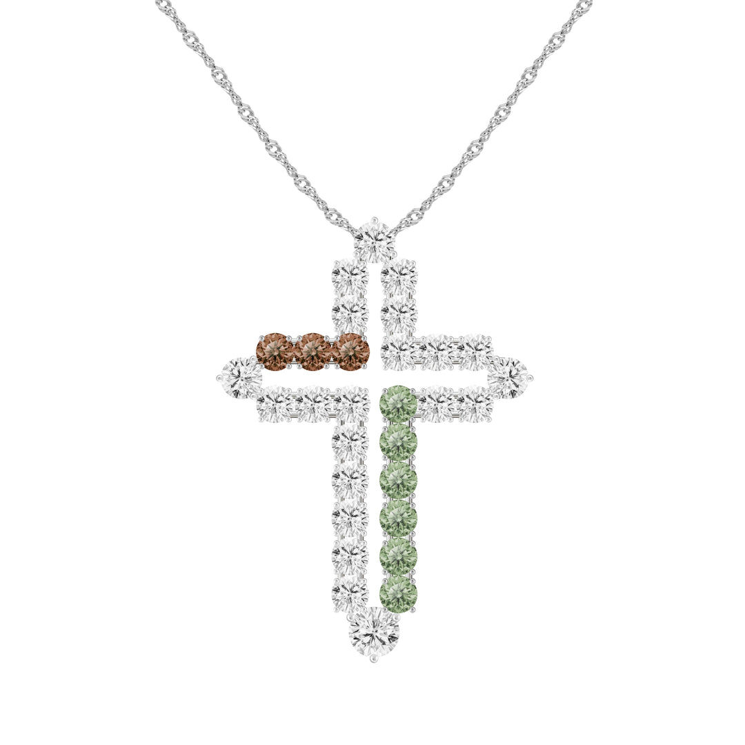 CRUZ Deconstructed Cross Pendant Necklace