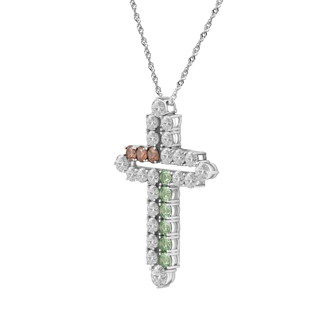 CRUZ Deconstructed Cross Pendant Necklace