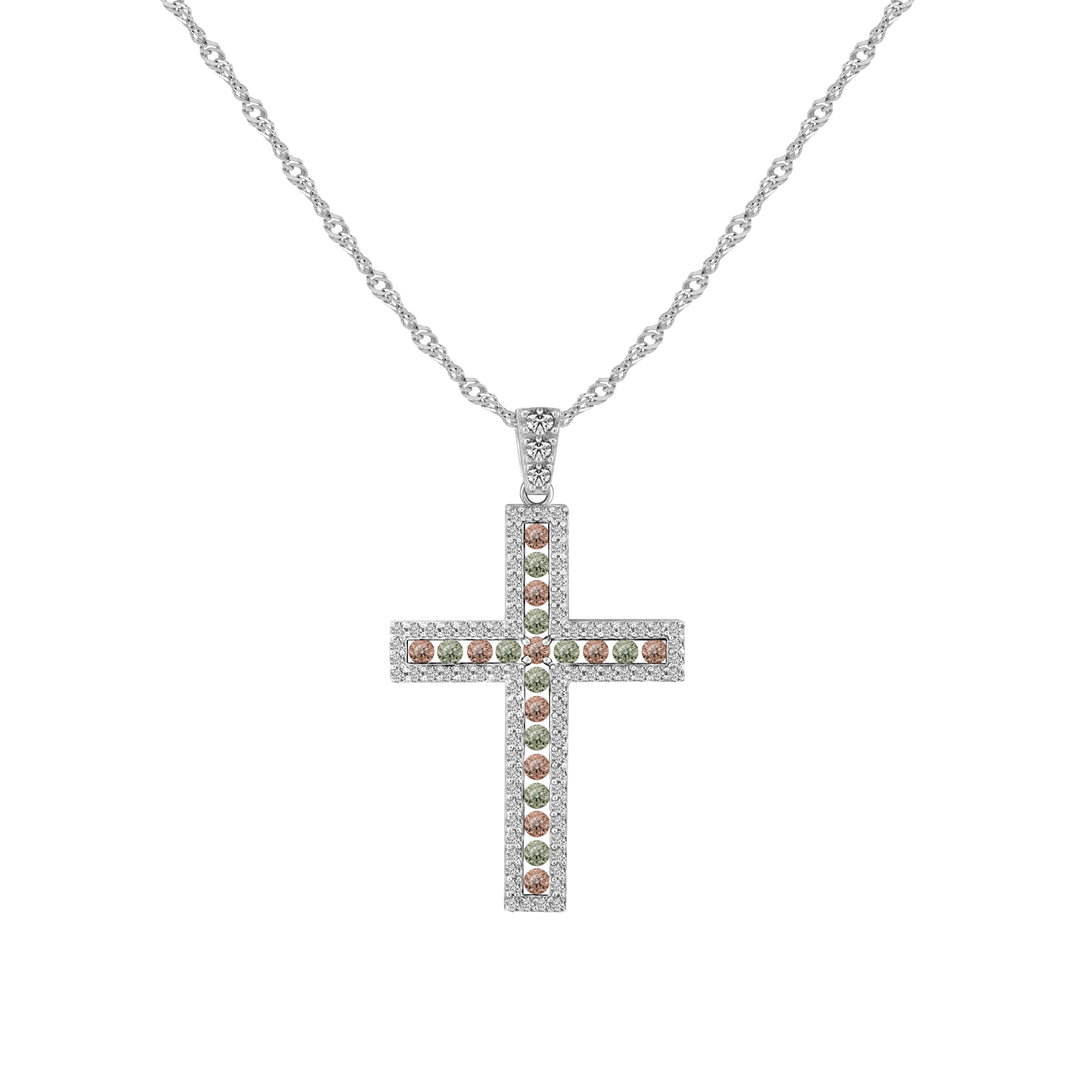 CRUZ Timeless Mosaic Cross Pendant Necklace