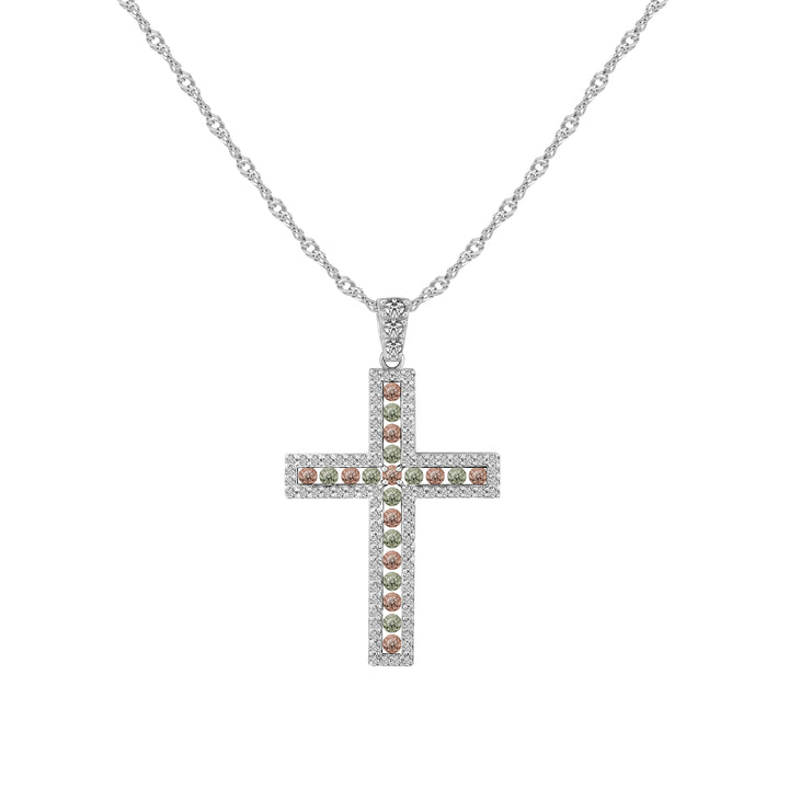 CRUZ Timeless Mosaic Cross Pendant Necklace