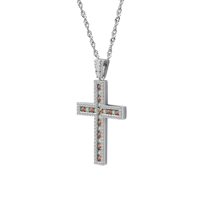 CRUZ Timeless Mosaic Cross Pendant Necklace