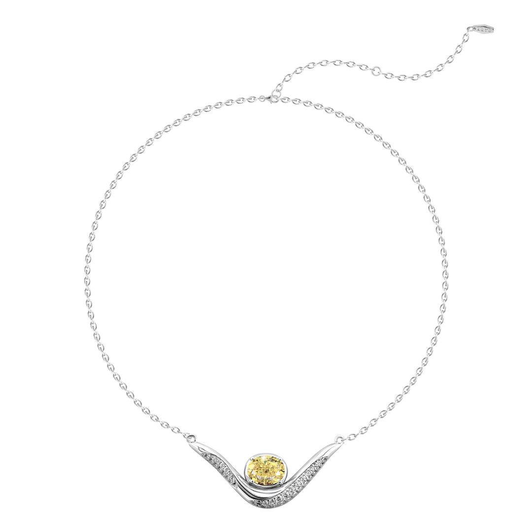 SIERRA Sculpted Pavé Contour Necklace - ARTĒ Madrid
