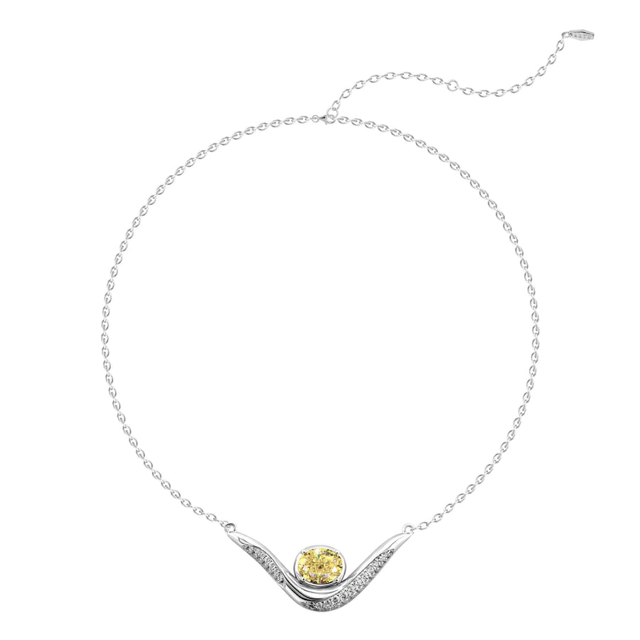 SIERRA Sculpted Pavé Contour Necklace - ARTĒ Madrid