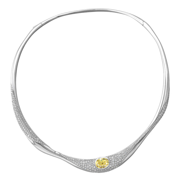 SIERRA Sculpted Pavé Contour Collar Necklace - ARTĒ Madrid