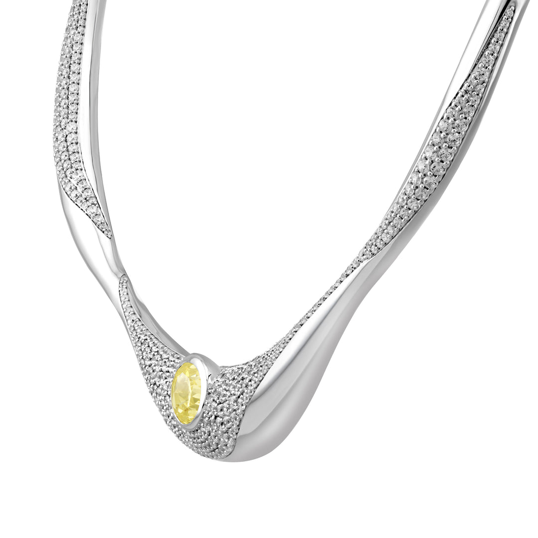 SIERRA Sculpted Pavé Contour Collar Necklace - ARTĒ Madrid