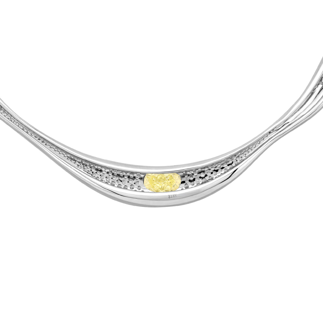 SIERRA Sculpted Pavé Contour Collar Necklace - ARTĒ Madrid