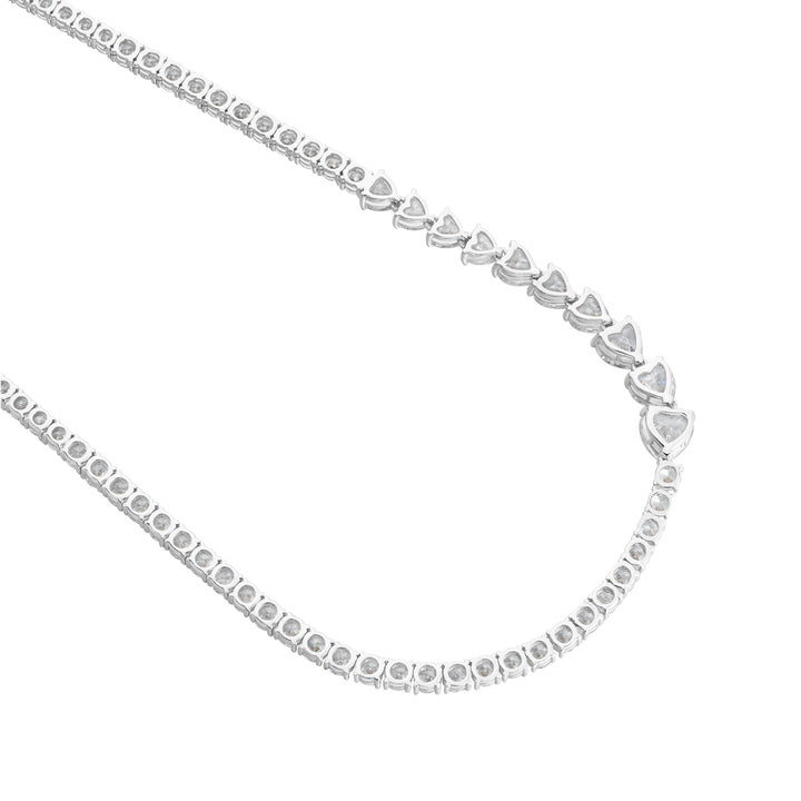 Whisper of Love Graduated Heart-shaped Tennis Necklace - ARTĒ Madrid