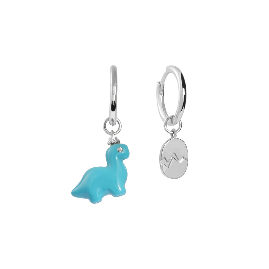 BABY DINO Brontosaurus Huggie Earrings ( Gold / Silver ) - ARTE Madrid