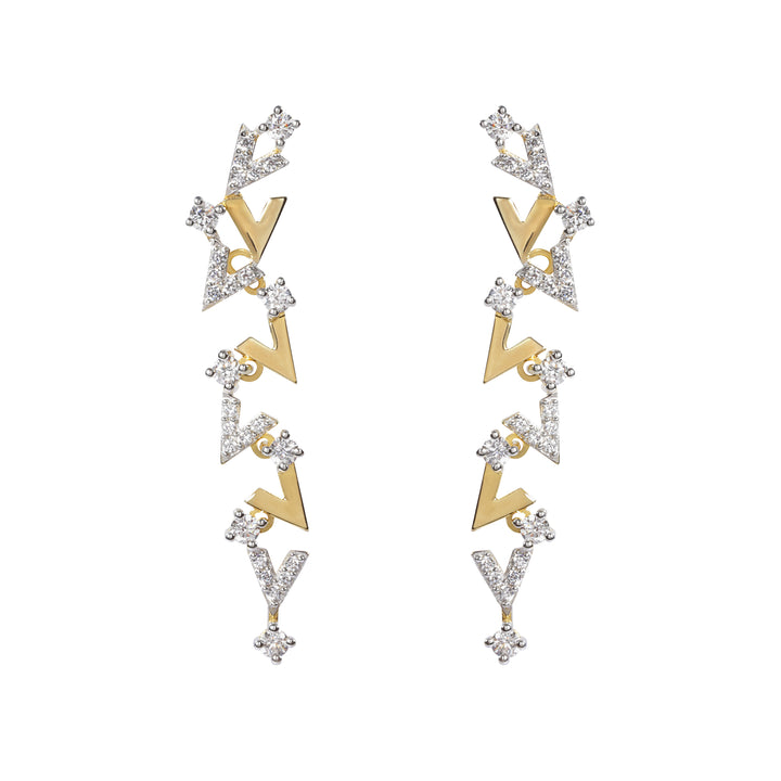Reversed A Collection Vivid V Series Drop Earrings