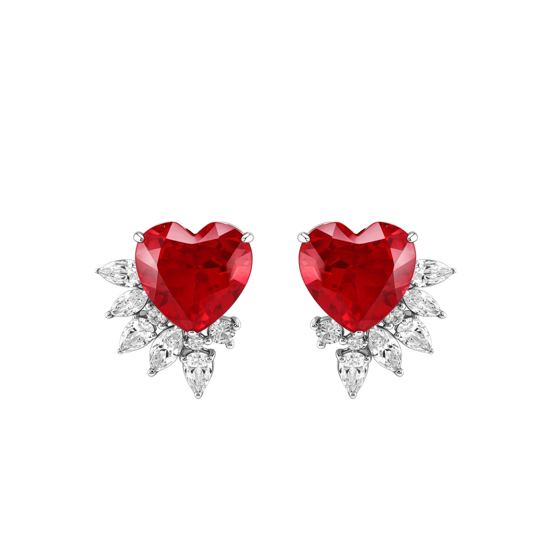 CASA REAL Insignia Heart Earrings
