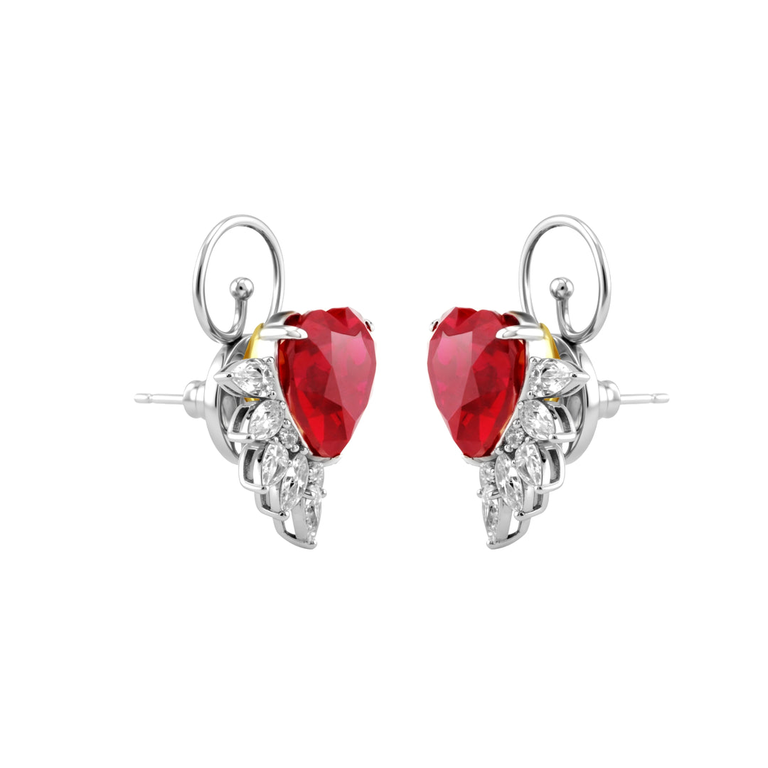 CASA REAL Insignia Heart Earrings
