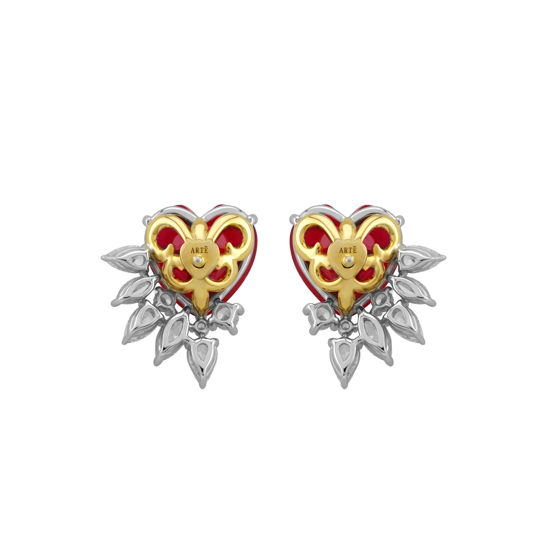 CASA REAL Insignia Heart Earrings