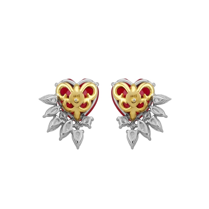 CASA REAL Insignia Heart Earrings