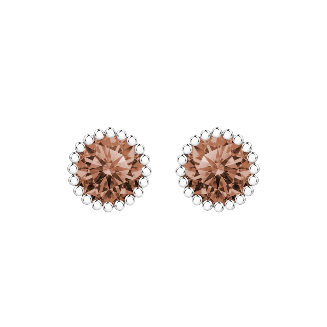 CRUZ Bezel-set Round Stud Earrings
