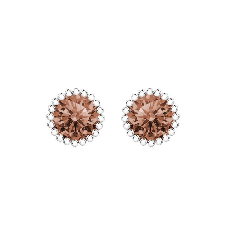 CRUZ Bezel-set Round Stud Earrings