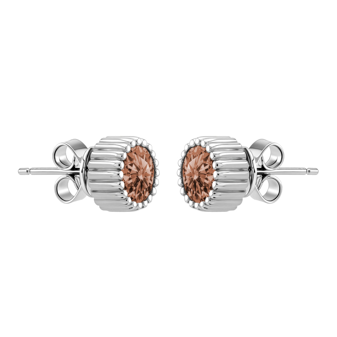 CRUZ Bezel-set Round Stud Earrings