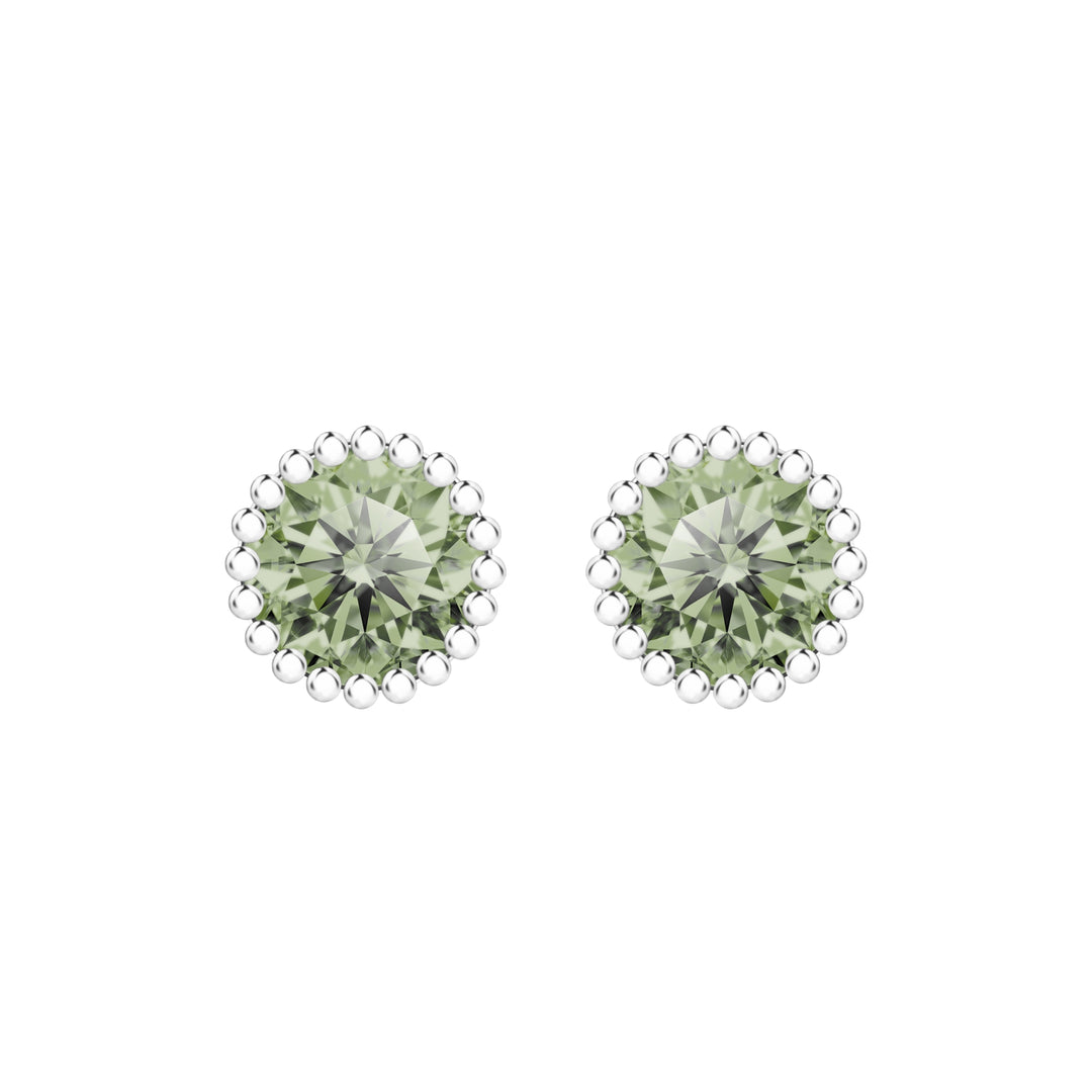 CRUZ Bezel-set Round Stud Earrings