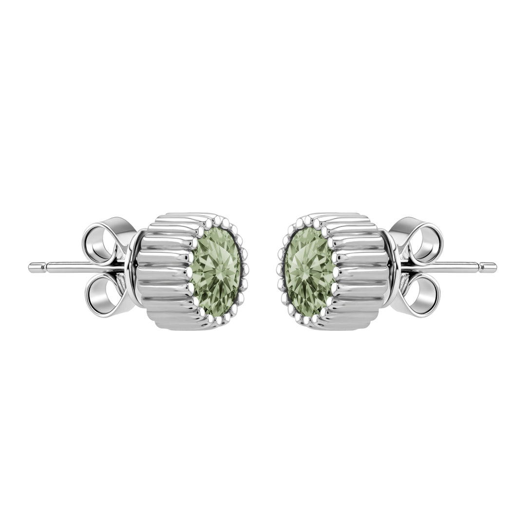 CRUZ Bezel-set Round Stud Earrings