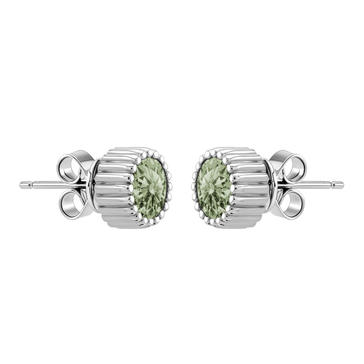 CRUZ Bezel-set Round Stud Earrings