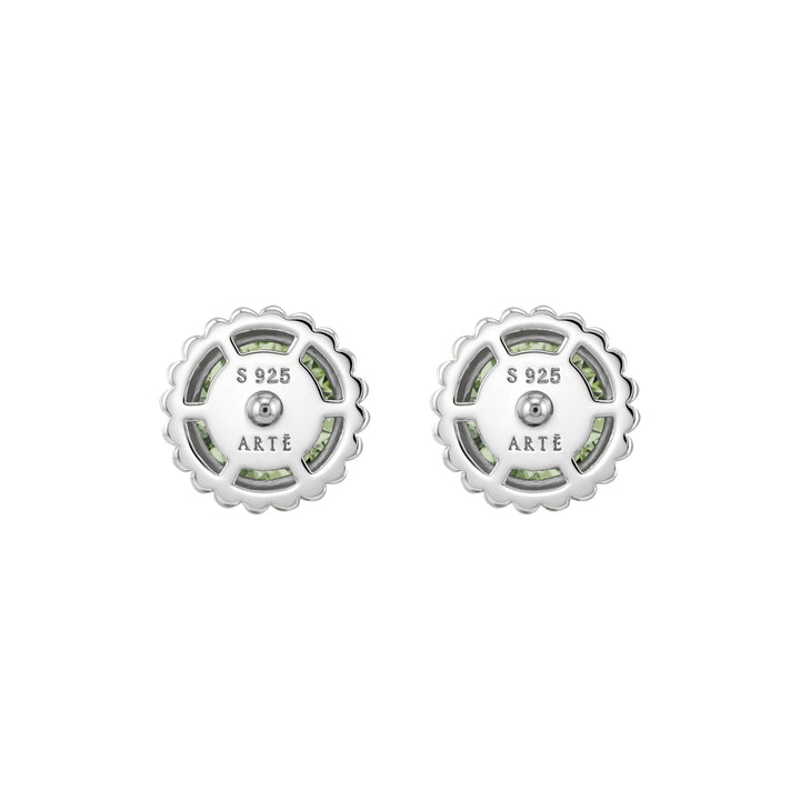 CRUZ Bezel-set Round Stud Earrings