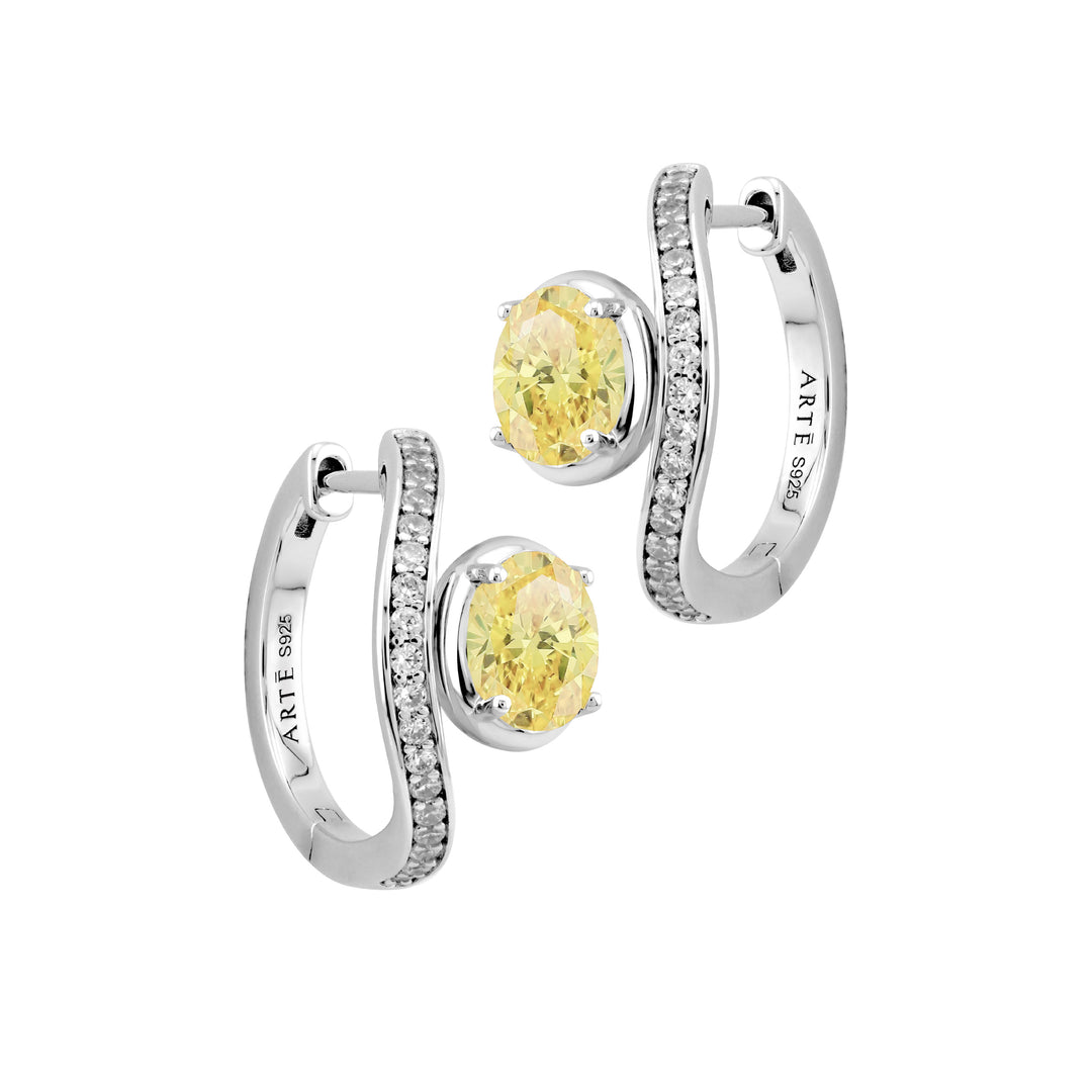 SIERRA Pavé Contour Hoop Earrings - ARTĒ Madrid