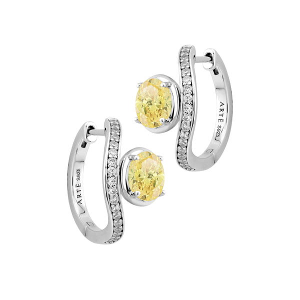 SIERRA Pavé Contour Hoop Earrings - ARTĒ Madrid