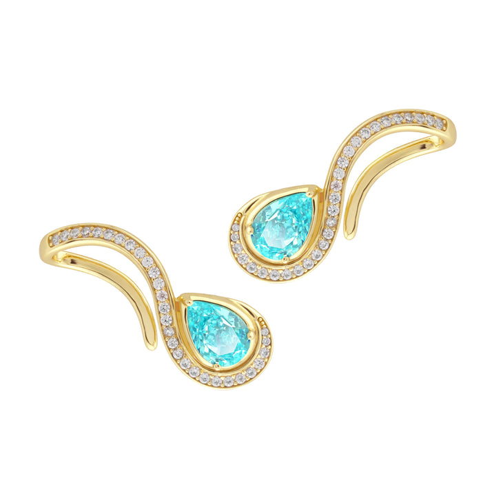 SIERRA Pavé Contour Climber Earrings - ARTĒ Madrid