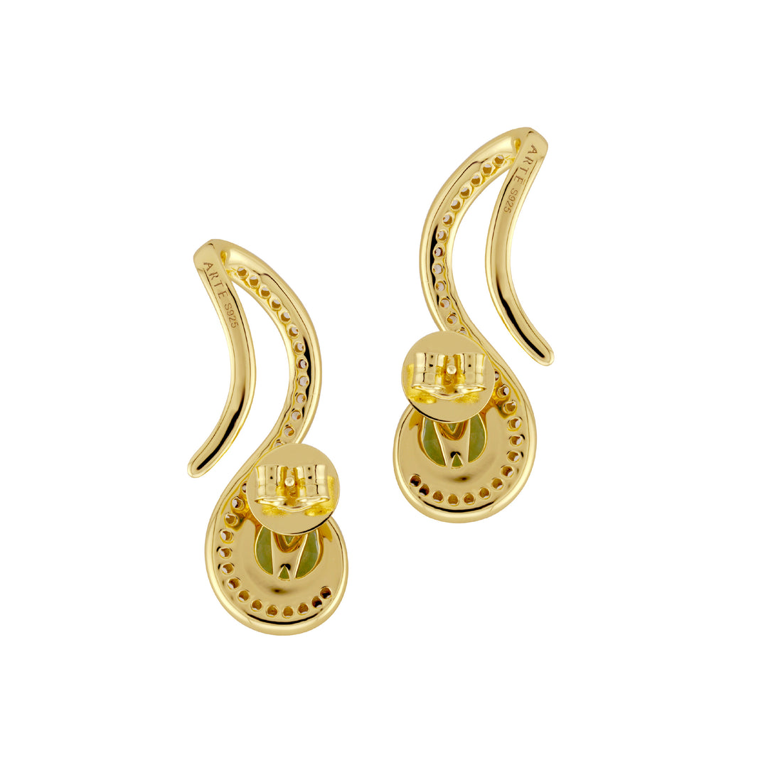 SIERRA Pavé Contour Climber Earrings - ARTĒ Madrid