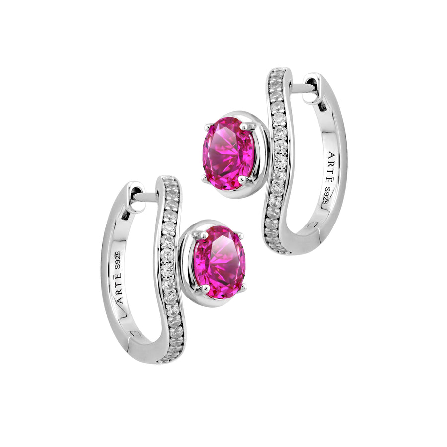 SIERRA Pavé Contour Hoop Earrings - ARTĒ Madrid