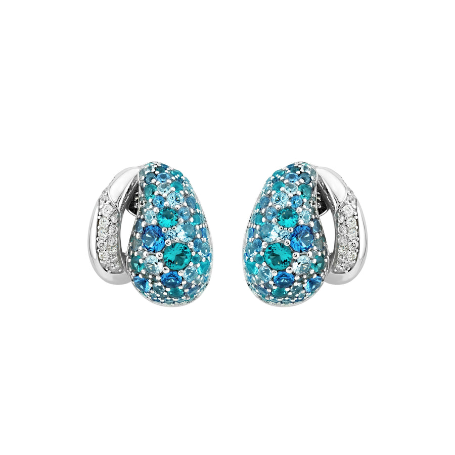 SIERRA Pavé Open Dome Hoop Earrings - ARTĒ Madrid