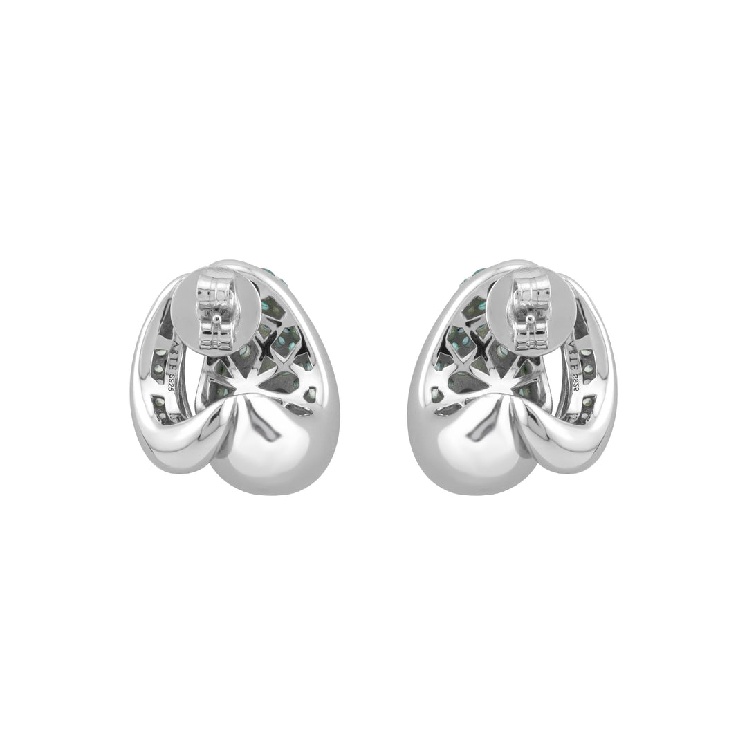 SIERRA Pavé Open Dome Hoop Earrings - ARTĒ Madrid