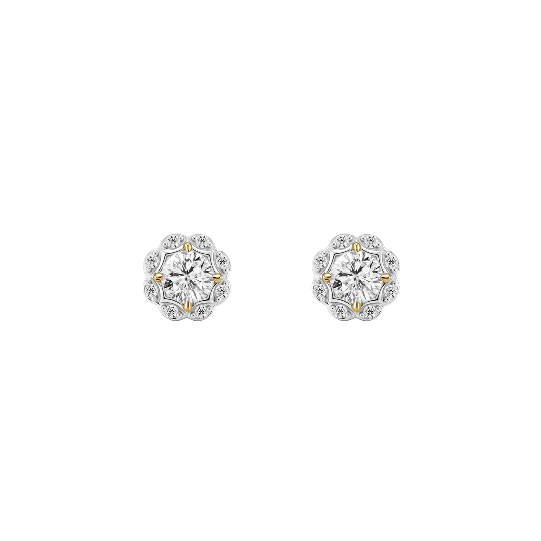 SIMPLE Two-way Floral Stud Earrings