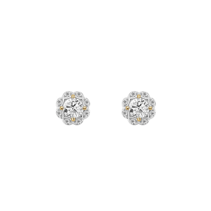 SIMPLE Two-way Floral Stud Earrings