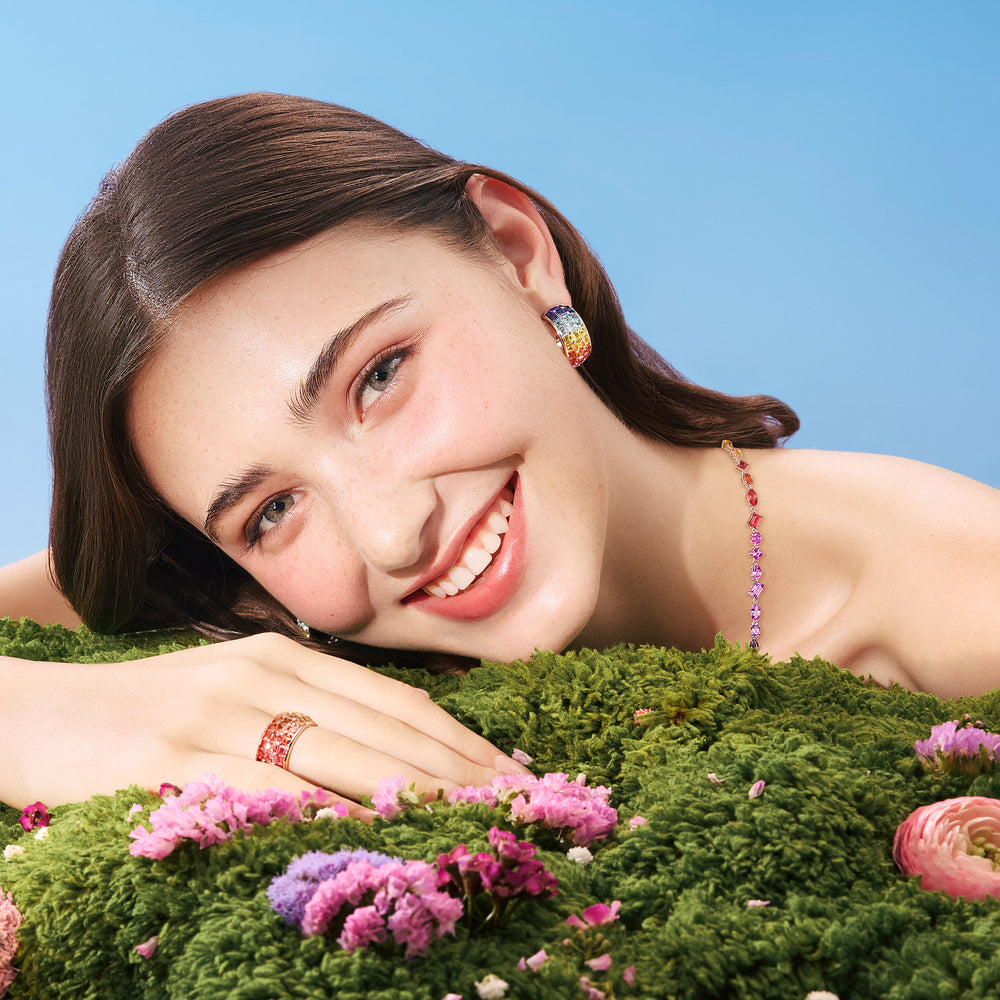 SunDaze Rainbow Dome Hoop Earrings - ARTĒ Madrid