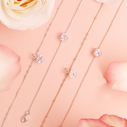 Valentine's Classic Necklace ( Rose Gold / Silver )