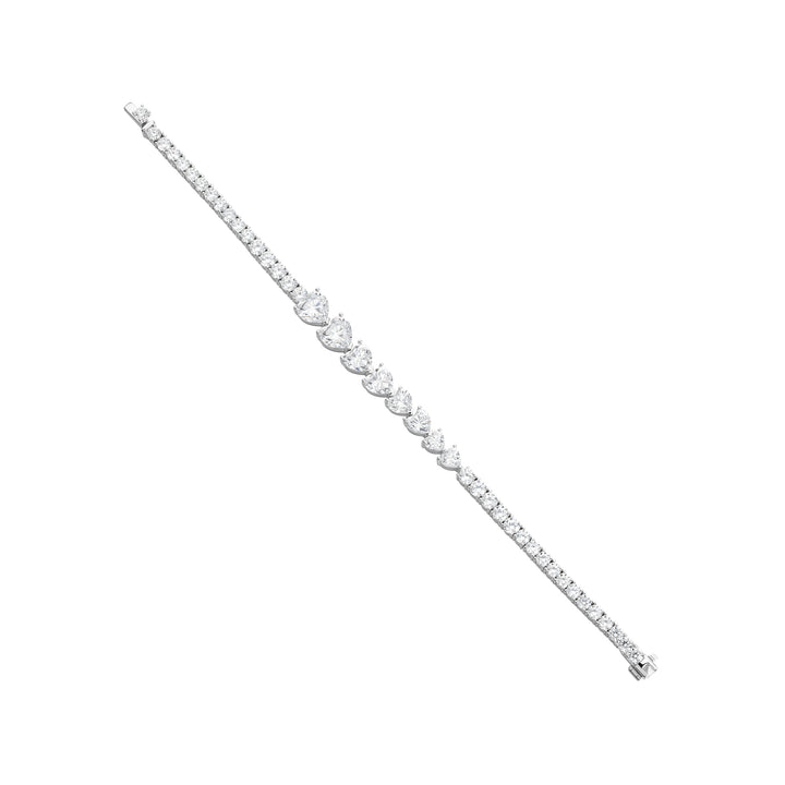 Whisper of Love Graduated Heart-shaped Tennis Bracelet - ARTĒ Madrid