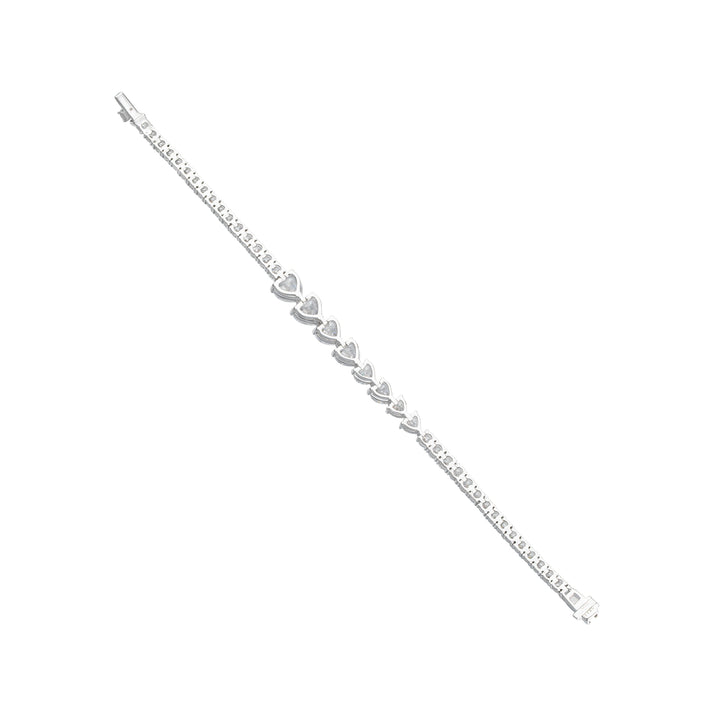 Whisper of Love Graduated Heart-shaped Tennis Bracelet - ARTĒ Madrid