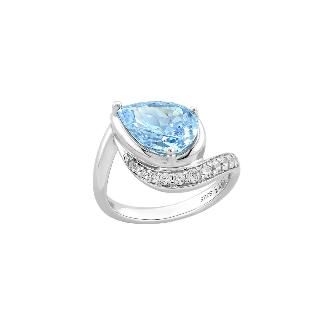 SIERRA Pavé Contour Pear-shaped Solitaire Ring - ARTĒ Madrid