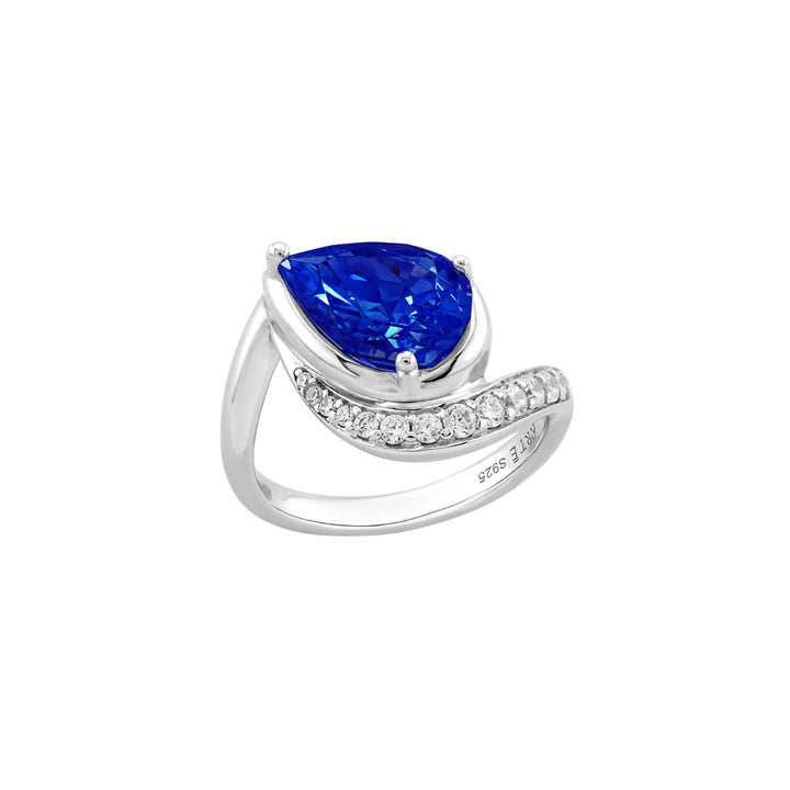 SIERRA Pavé Contour Pear-shaped Solitaire Ring - ARTĒ Madrid