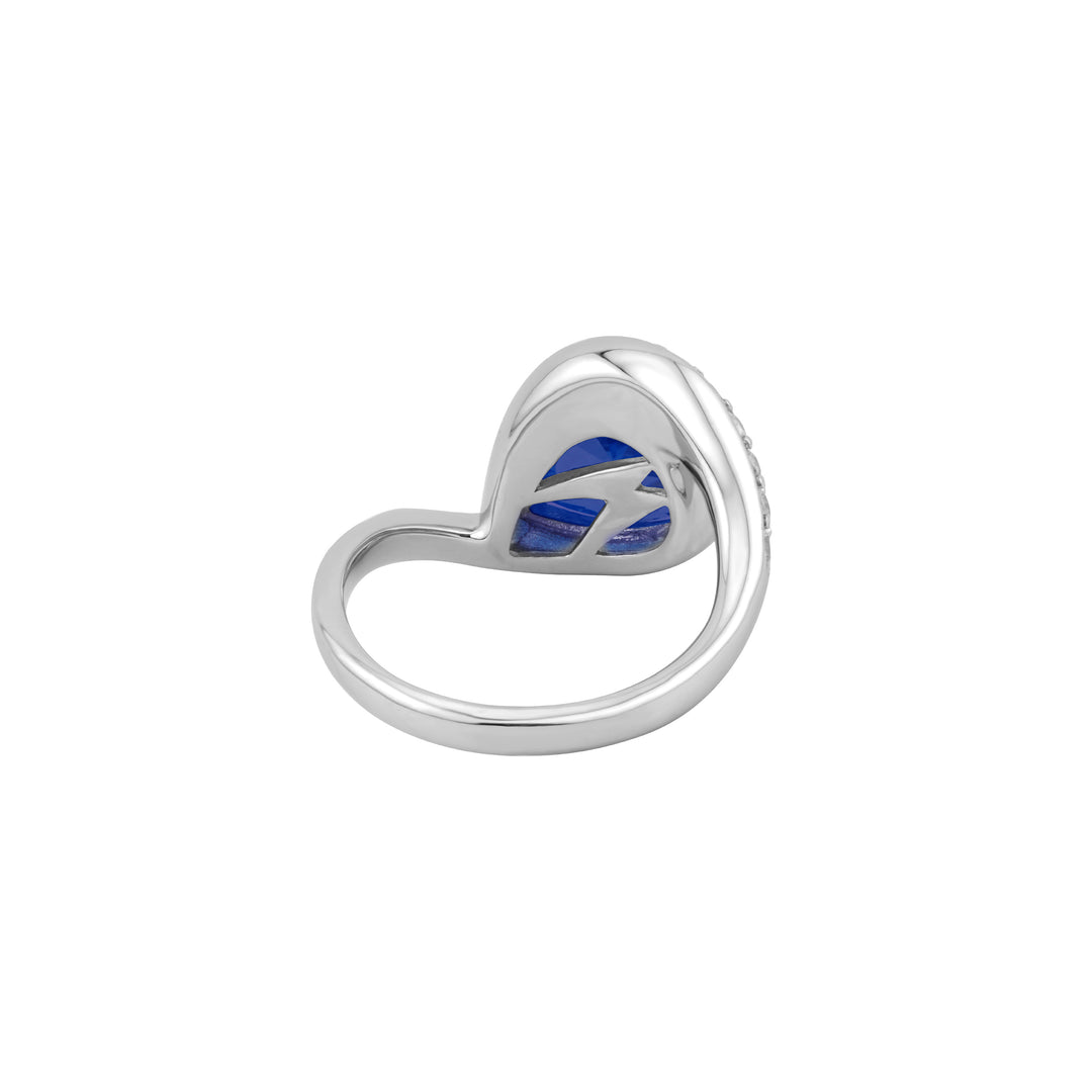 SIERRA Pavé Contour Pear-shaped Solitaire Ring - ARTĒ Madrid