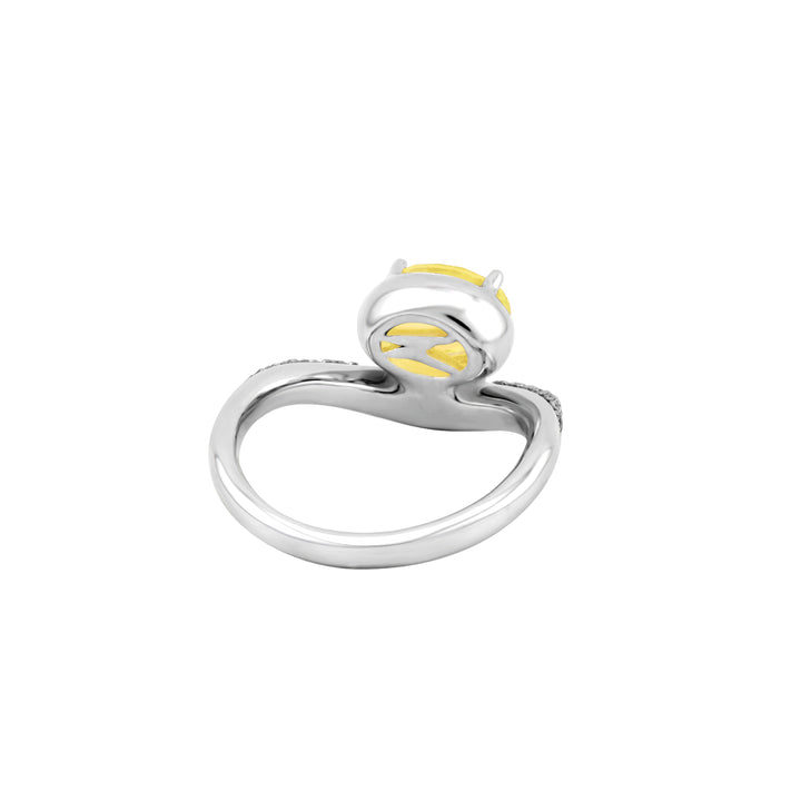 SIERRA Pavé Contour Oval Solitaire Ring - ARTĒ Madrid