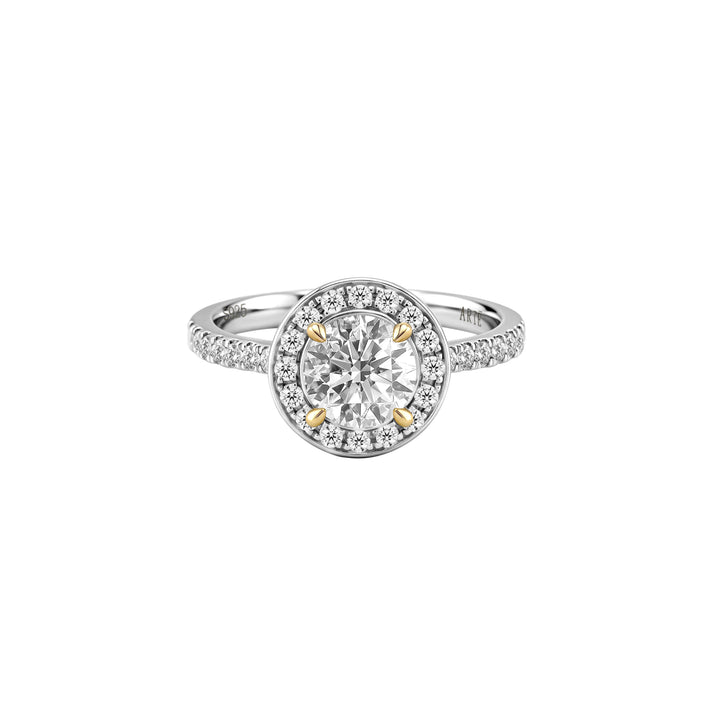 SIMPLE Round Cathedral Pavé Ring