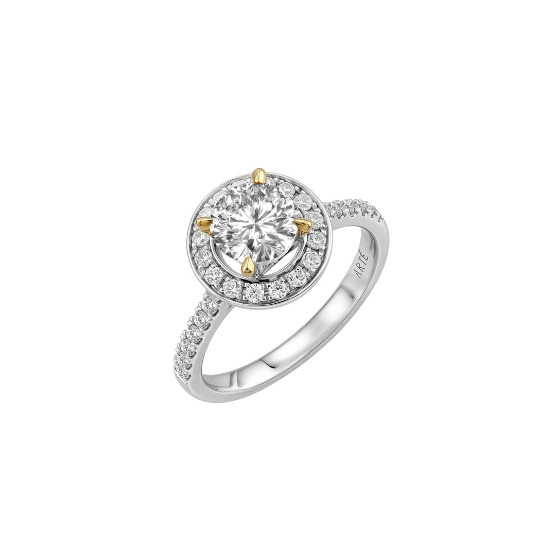 SIMPLE Round Cathedral Pavé Ring