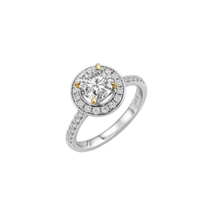 SIMPLE Round Cathedral Pavé Ring