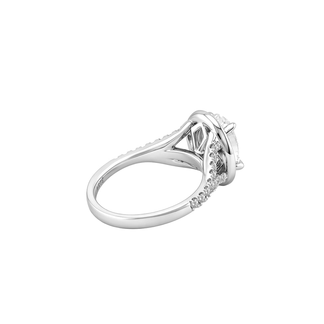 SIMPLE Oval Cathedral Pavé Ring
