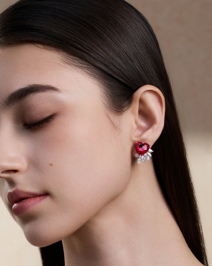 CASA REAL Insignia Heart Earrings