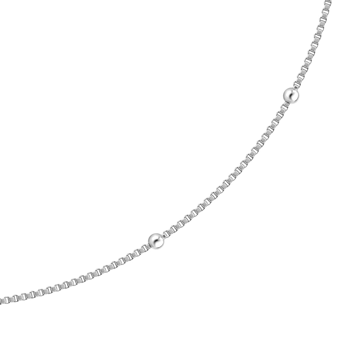 Stainless Steel Chain Necklace - Silver (45cm)