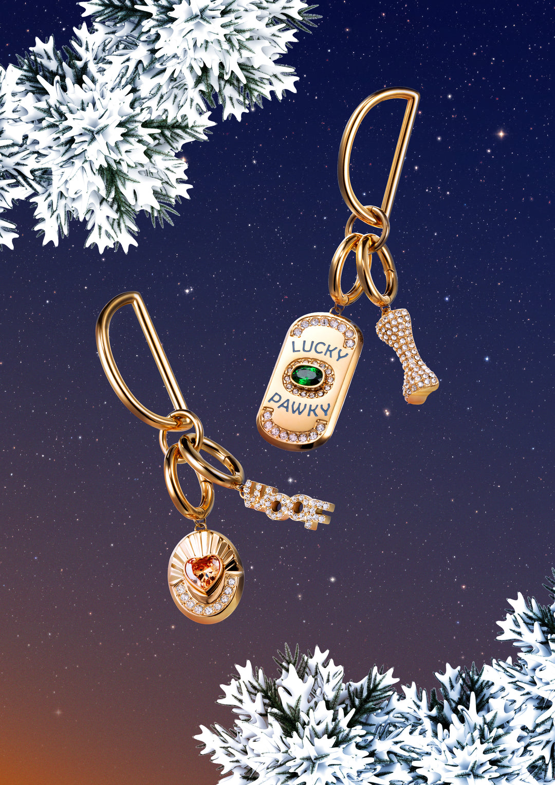 PET IT ON Amulet Charm Set - Oval Tag + Woof